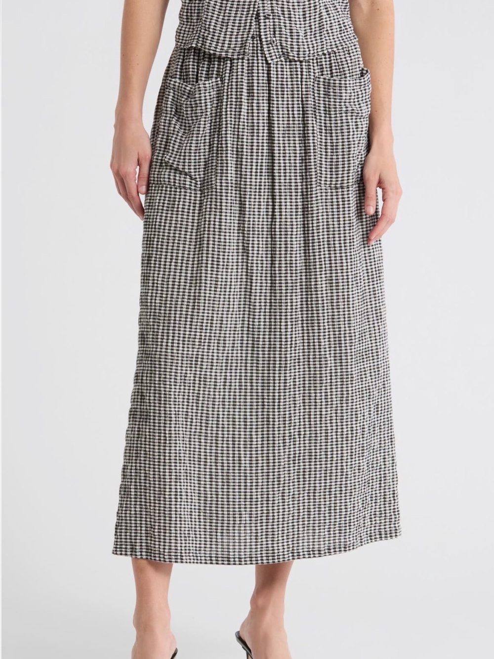 Melrose and Market Gingham Checkered Maxi Skirt